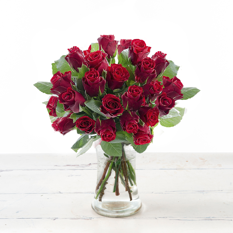 Roses Delivered - Red Roses Bouquet 24 Sweetheart Red Roses - Next Day Flower Delivery UK - Blossoming Gifts