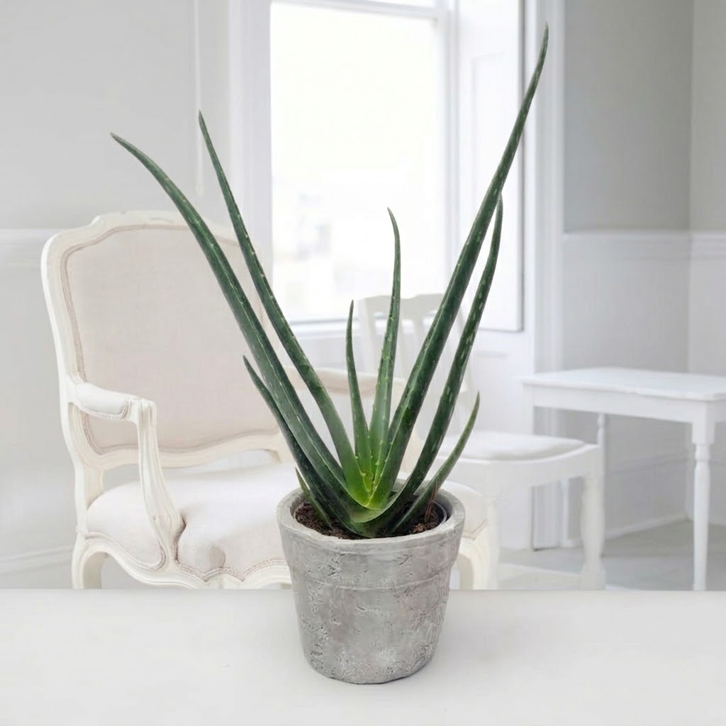 Aloe Vera in Stone Pot (25-30cm) image