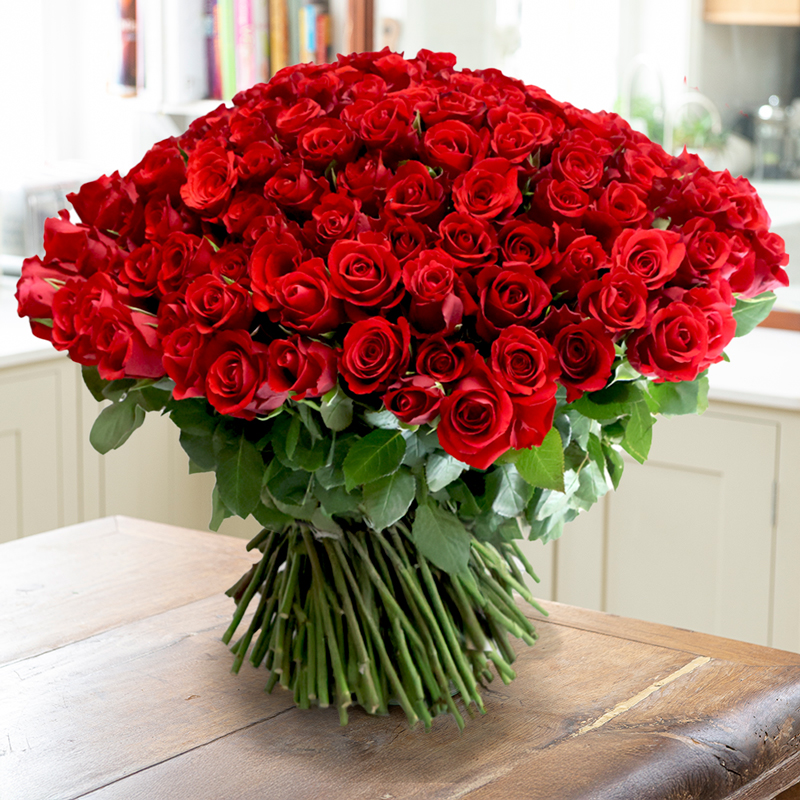 200 Red Roses - Next Day Flower Delivery UK - Blossoming Gifts