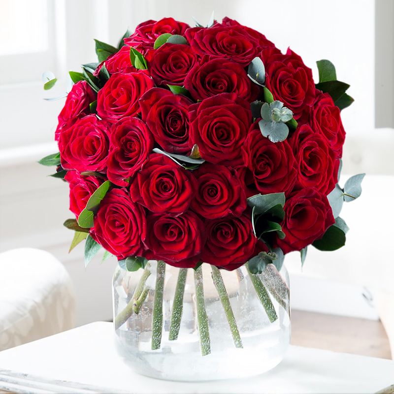 24 Red Roses - Next Day Flower Delivery UK - Blossoming Gifts