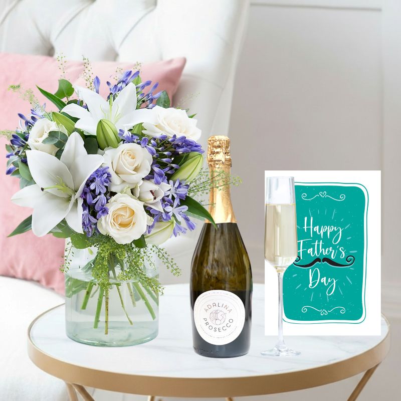 Belle, Adalina Prosecco & Father's Day Card - Next Day Flower & Gift Delivery UK - Blossoming Gifts