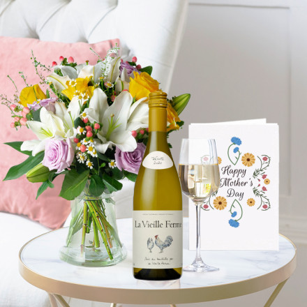 Cipriani, La Vielle Ferme White Wine (75cl) & Mother's Day Card