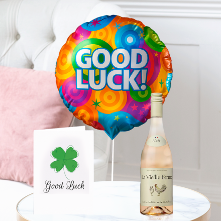 Good Luck Balloon, La Vielle Ferme Rosé (75cl) & Good Luck Card Good Luck Balloon, La Vielle Ferme Rosé (75cl) & Good Luck Card