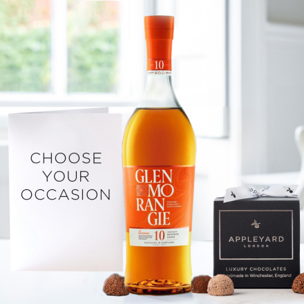 Glenmorangie Original (70cl), 12 Handmade Chocolate Truffles & Occasion Card Glenmorangie Original (70cl), 12 Handmade Chocolate Truffles & Occasion Card