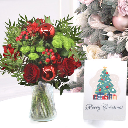 Berry Blush, Vase & Christmas Card Berry Blush, Vase & Christmas Card