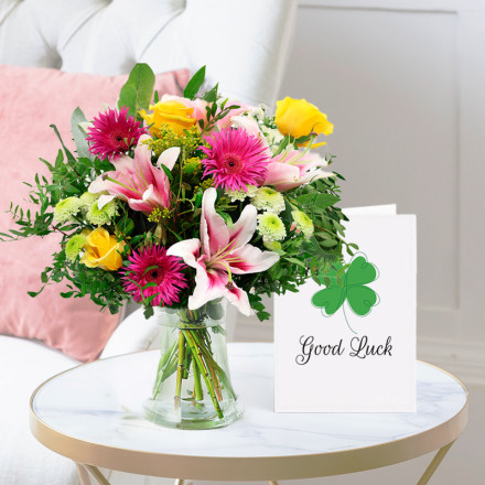 Radiant Glow, Vase & Good Luck Card Radiant Glow, Vase & Good Luck Card