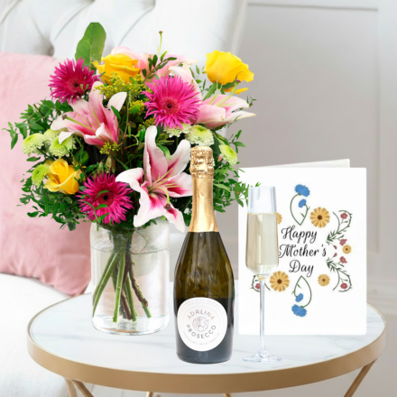 Radiant Glow, Prosecco Adalina (75cl) & Mother's Day Card Radiant Glow, Prosecco Adalina (75cl) & Mother's Day Card