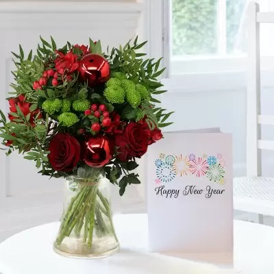 Berry Blush, Vase & New Year Card