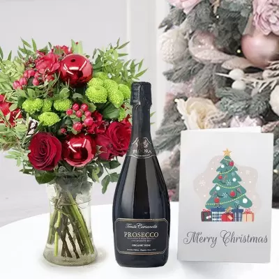 Berry Blush, Prosecco (75cl) & Christmas Card
