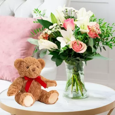 Pink Purity & Teddy Bear (20cm)