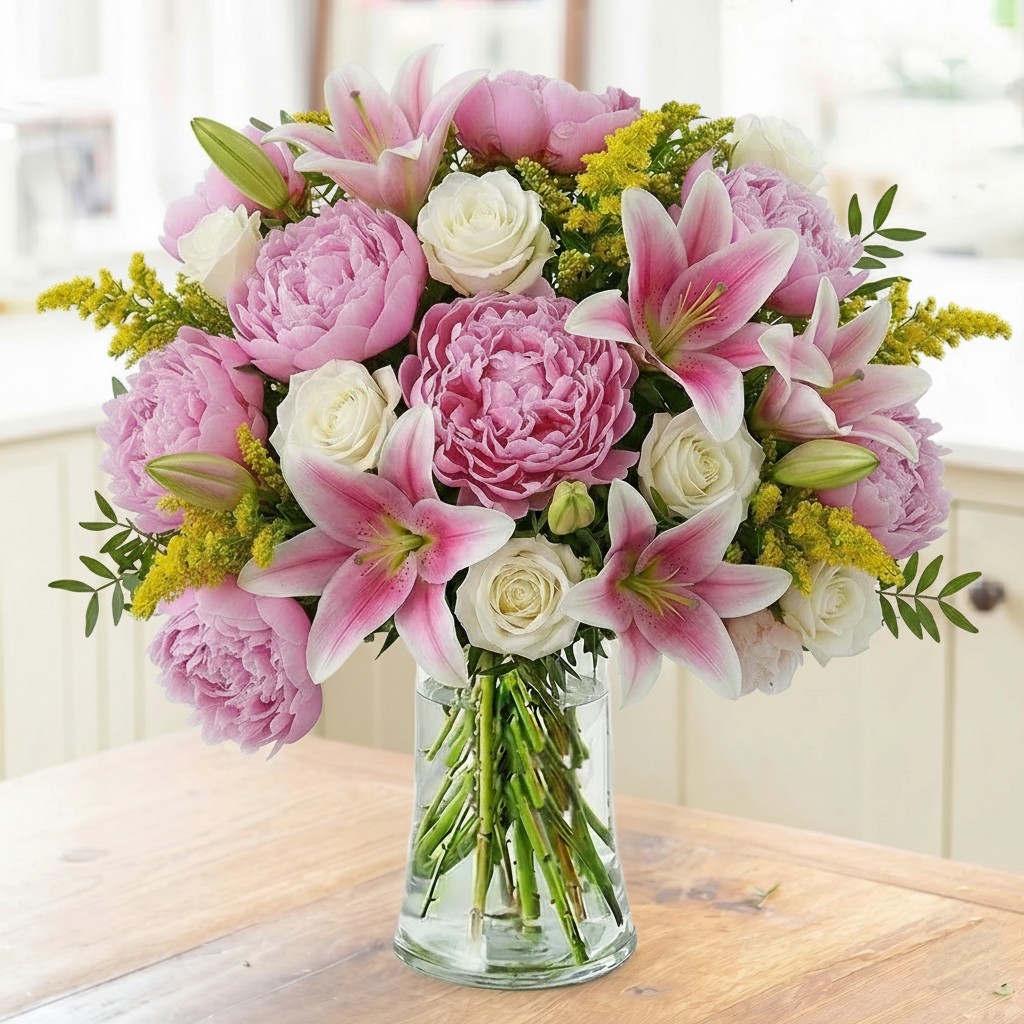 Peony, Rose & Lily Grande - Next Day Flower Delivery UK - Blossoming Gifts