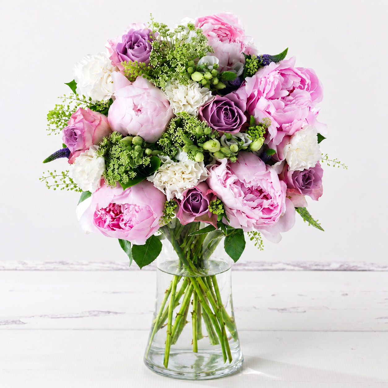 Pink Peonies & Roses – Fresh Peonies Delivered - Next Day Flower Delivery UK - Blossoming Gifts