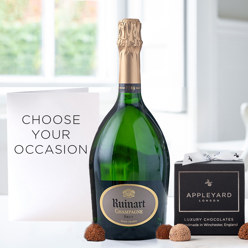 Ruinart Brut (75cl), 12 Handmade Chocolate Truffles & Occasion Card image